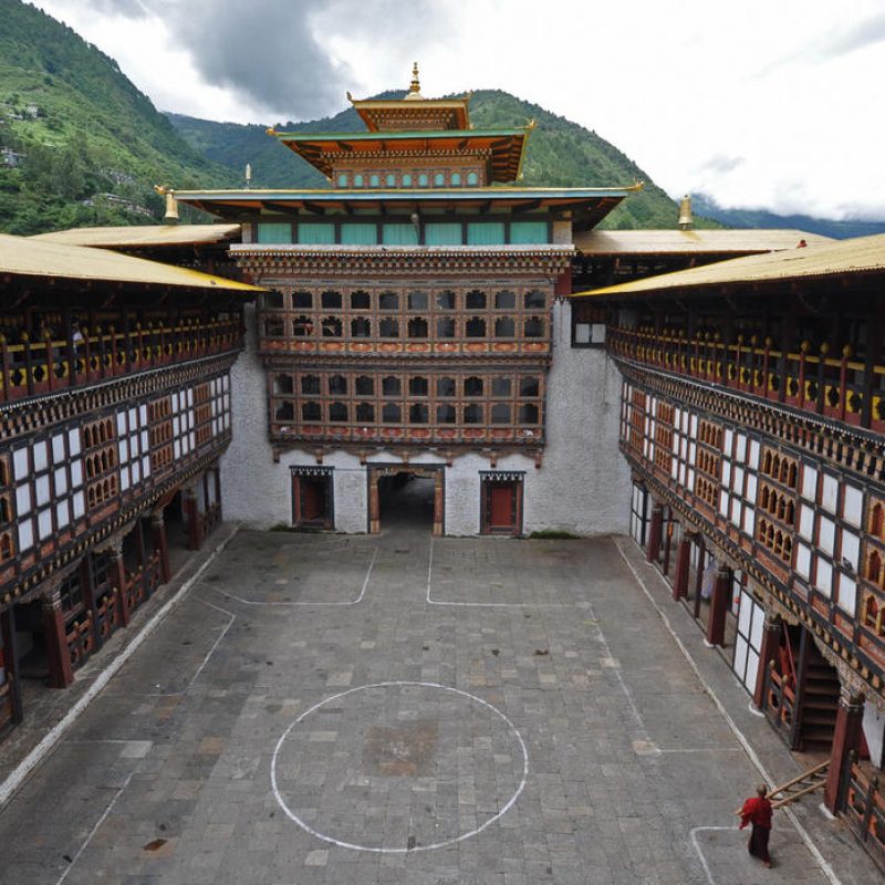 The courtyard from the north